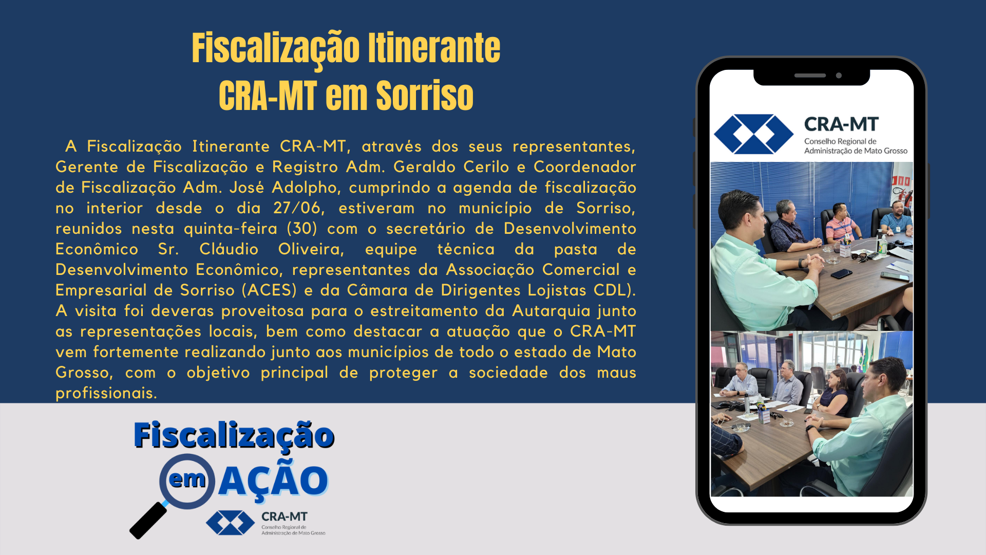 Read more about the article Fiscalização Itinerante CRA-MT em Sorriso